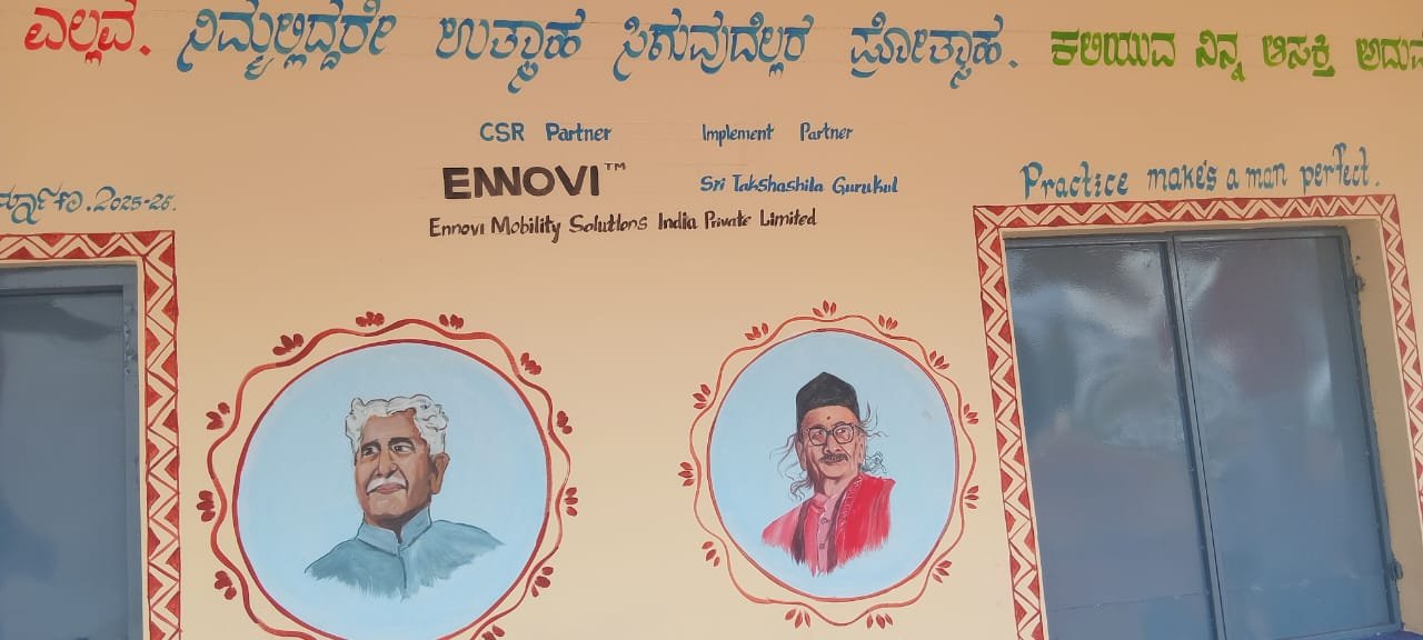 School Painting - Dharwad Kalle School